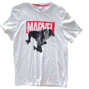 "Venom‎ Marvel Graphic T-Shirt Men's L White Comic Superhero Tee"